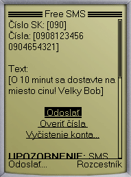 WAP formulr neobmedzenej SMS brny